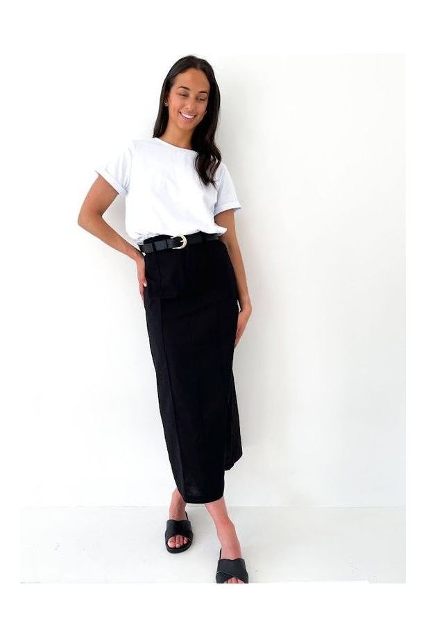 Addison Crop Tee-White