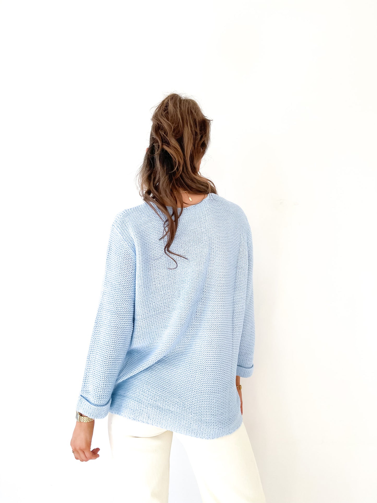 Amyra Knit Jumper - Baby Blue