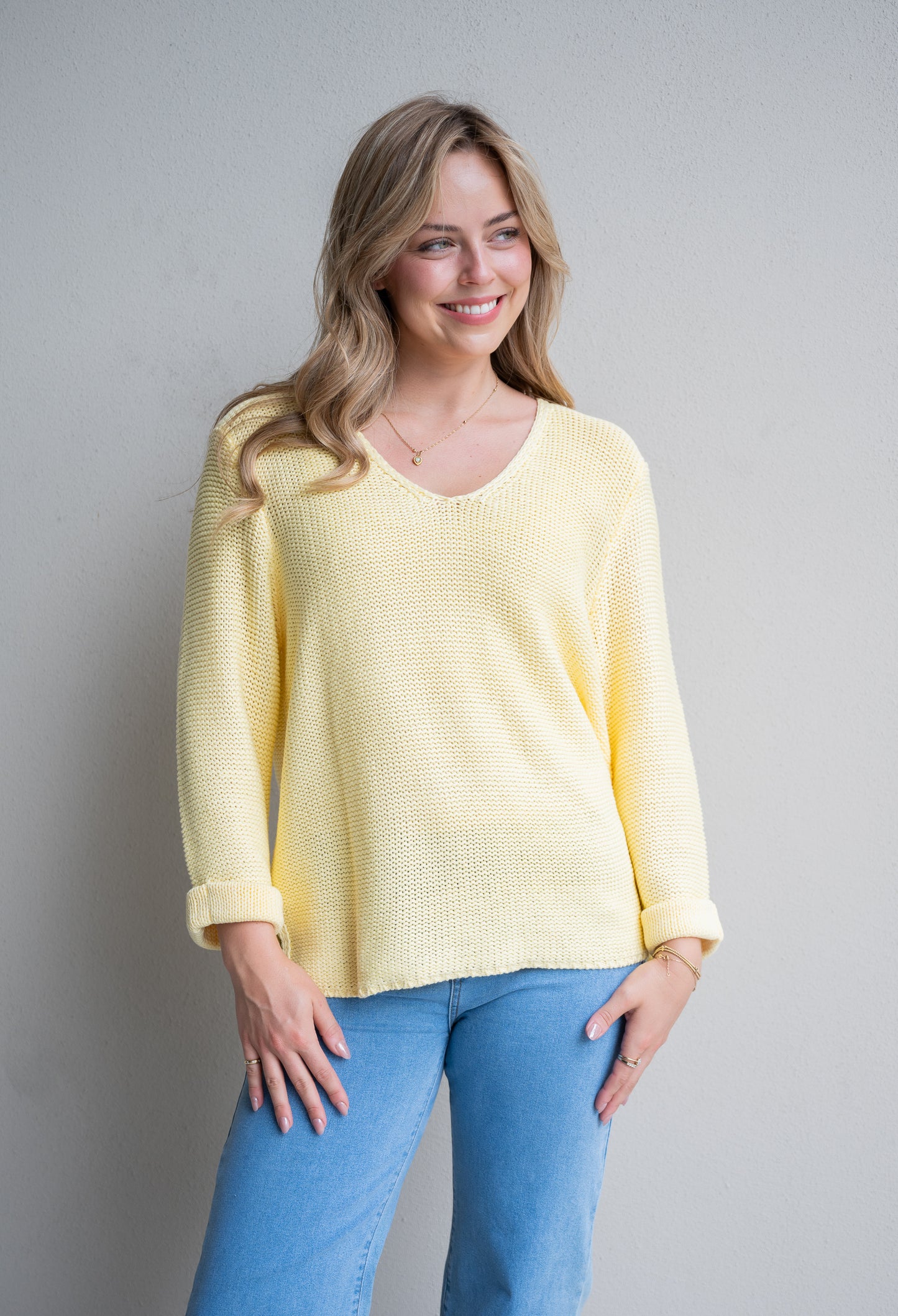 Amyra Knit Jumper - Banana Yellow