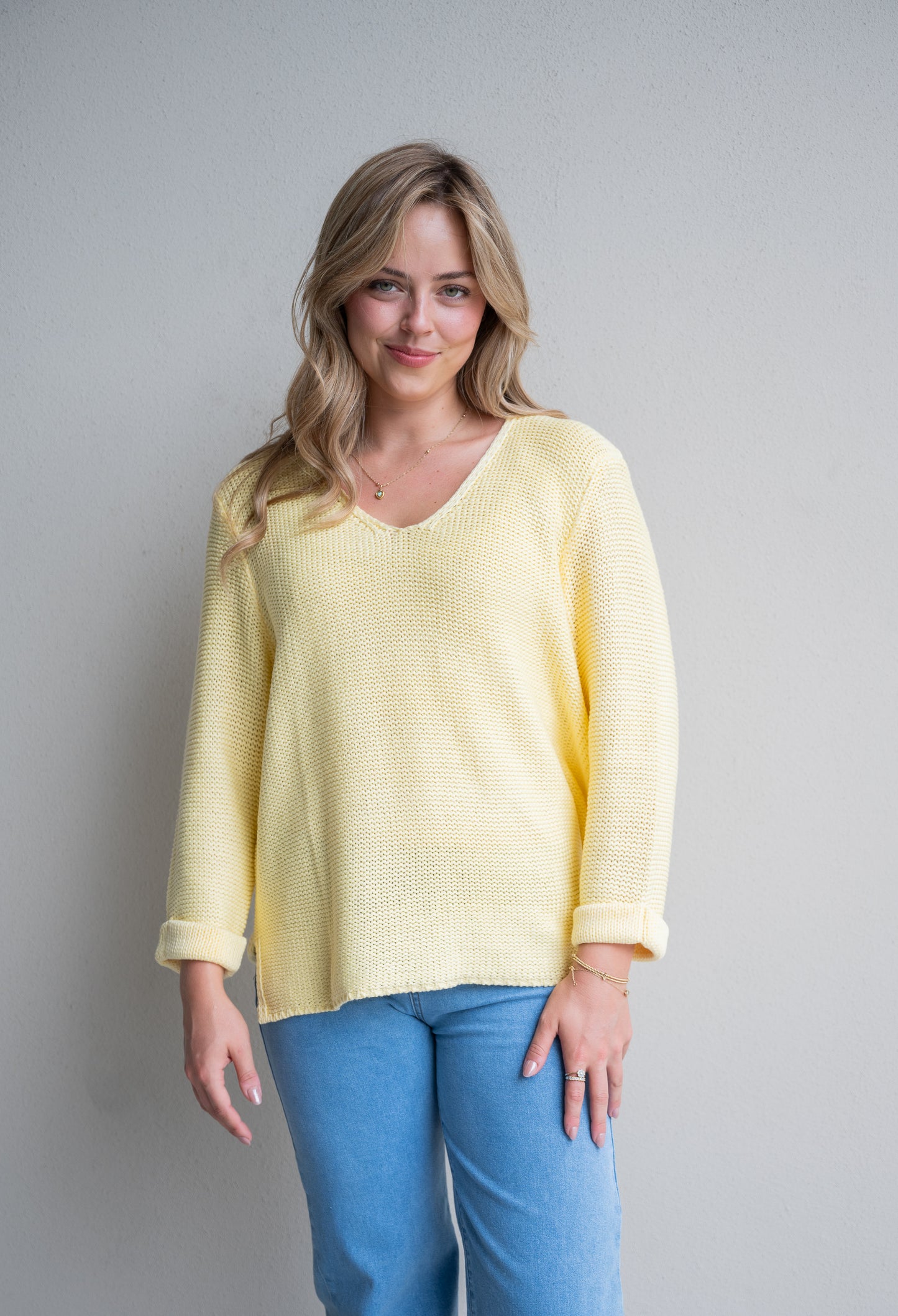 Amyra Knit Jumper - Banana Yellow