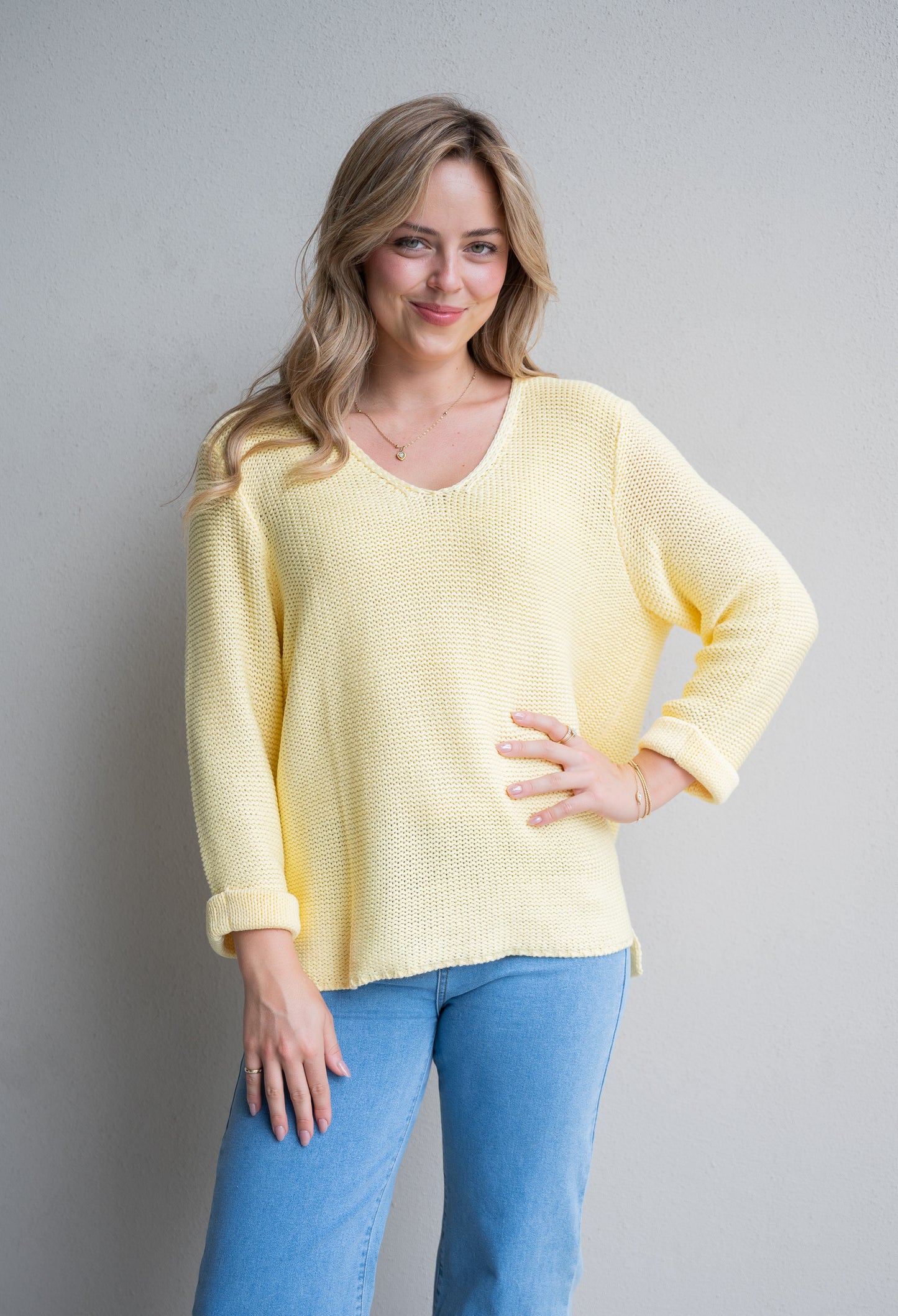 Amyra Knit Jumper - Banana Yellow