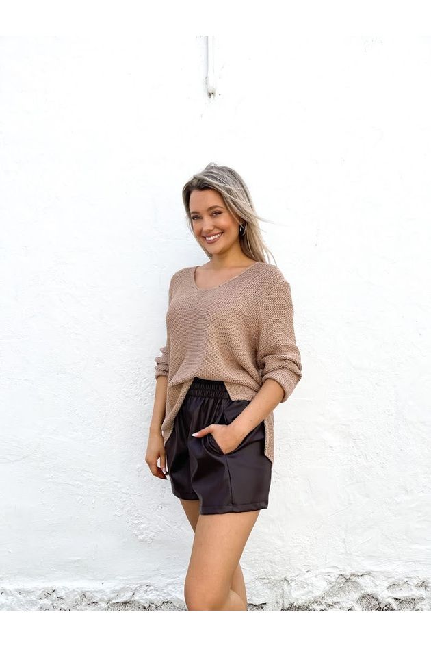 Amyra Knit Jumper - Mocha