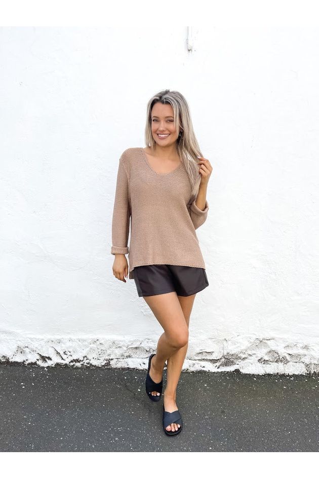 Amyra Knit Jumper - Mocha
