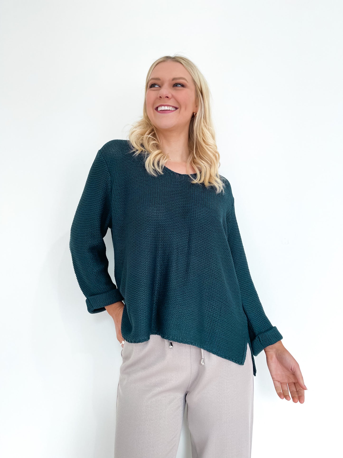 Amyra Knit Jumper - Petrol