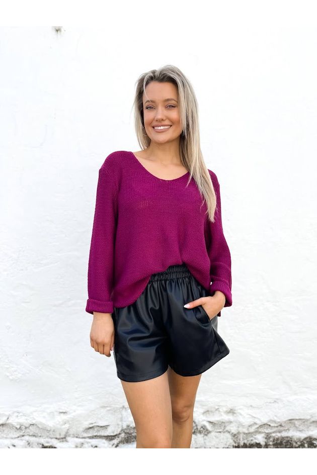 Amyra Knit Jumper - Plum