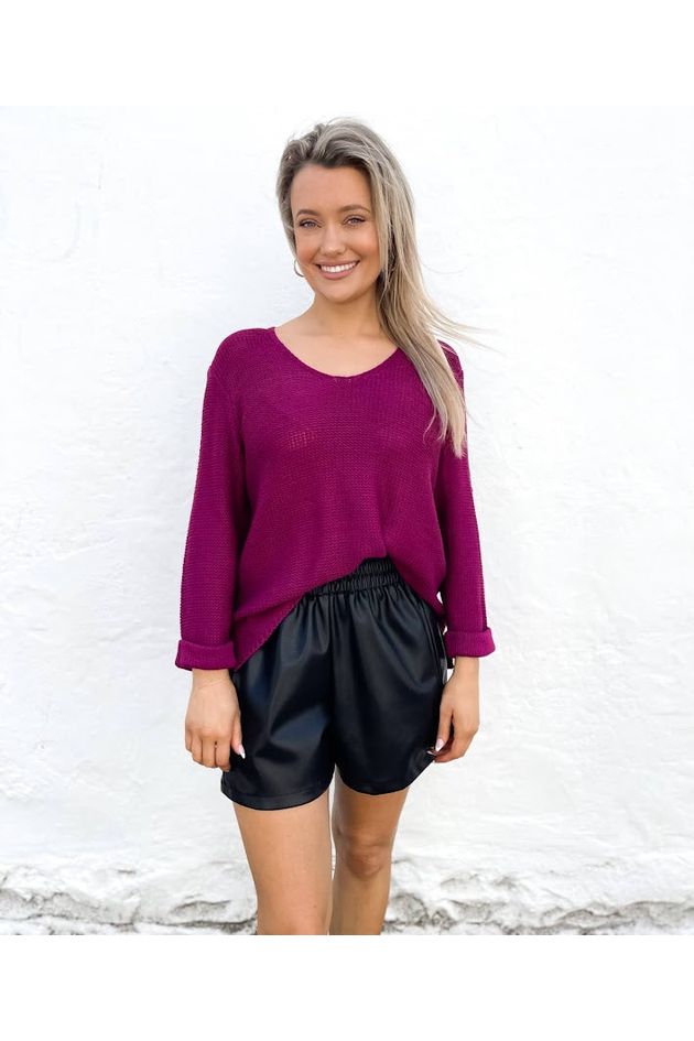 Amyra Knit Jumper - Plum