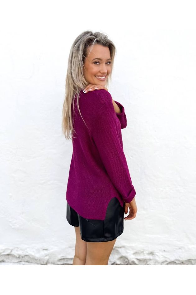 Amyra Knit Jumper - Plum