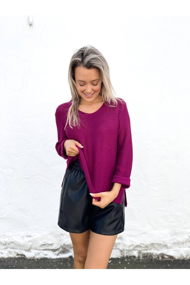 Amyra Knit Jumper - Plum