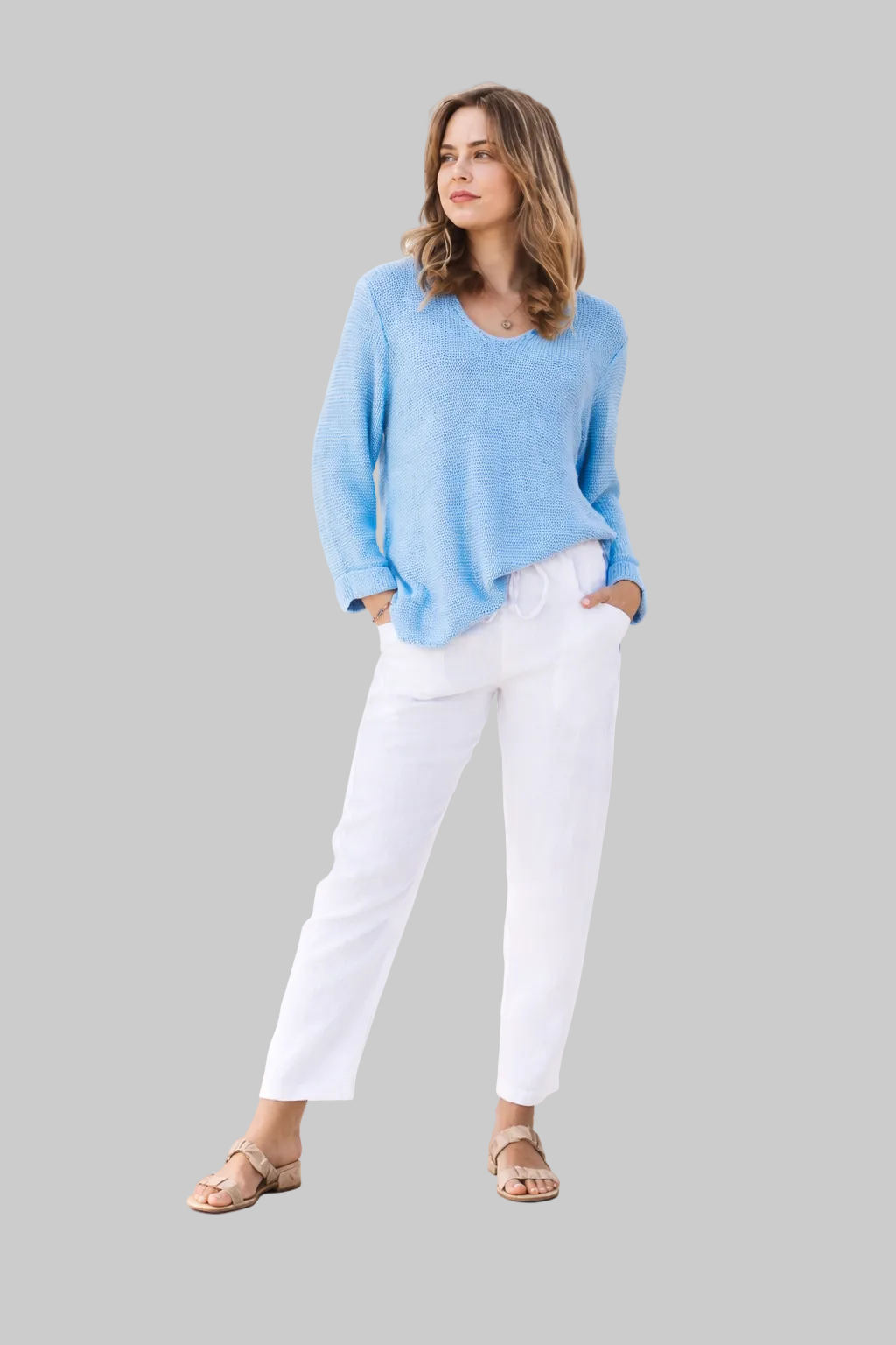 Amyra Knit Jumper - Sky