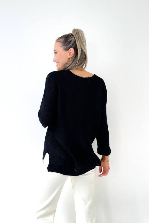Amyra Knit Jumper - Black
