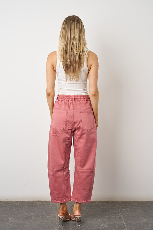 Braxton Barrel Jean - Salmon