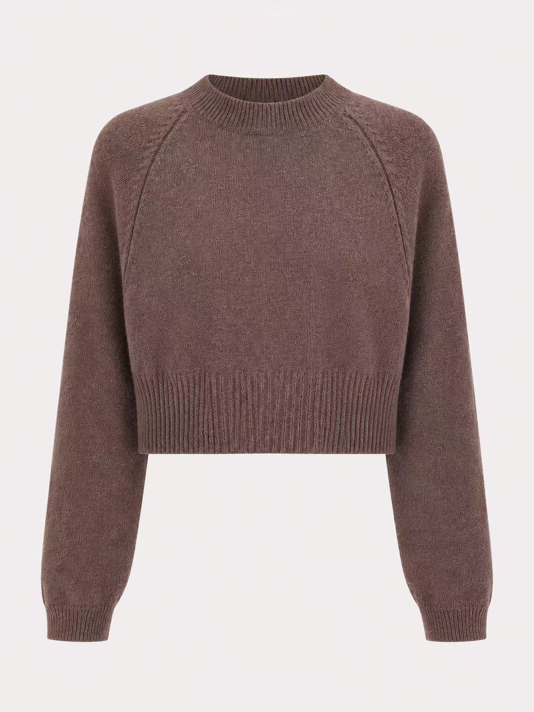 Ellie Crop Jumper - Chocolate