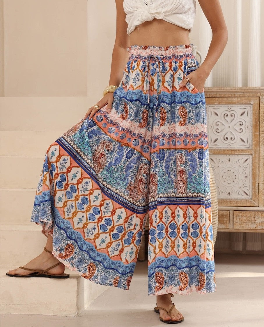 Gabrielle Culotte Pant - Oceania Print