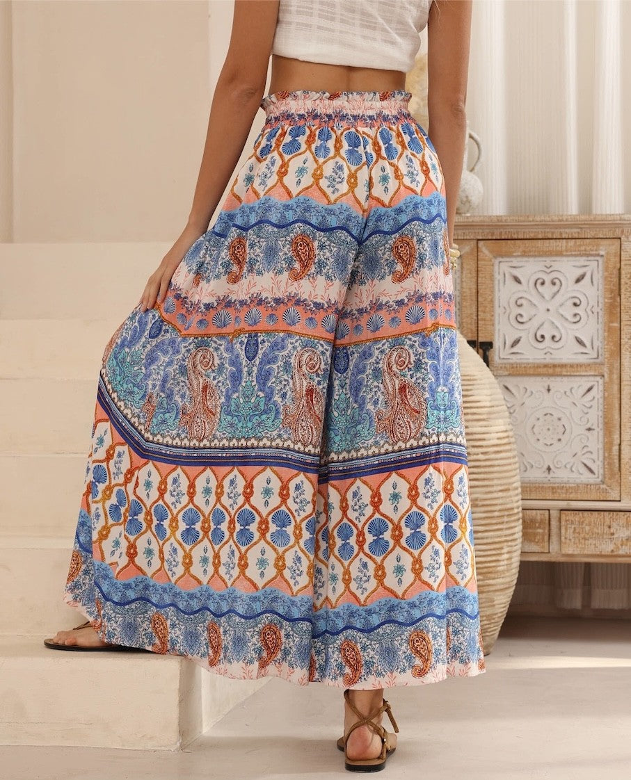 Gabrielle Culotte Pant - Oceania Print