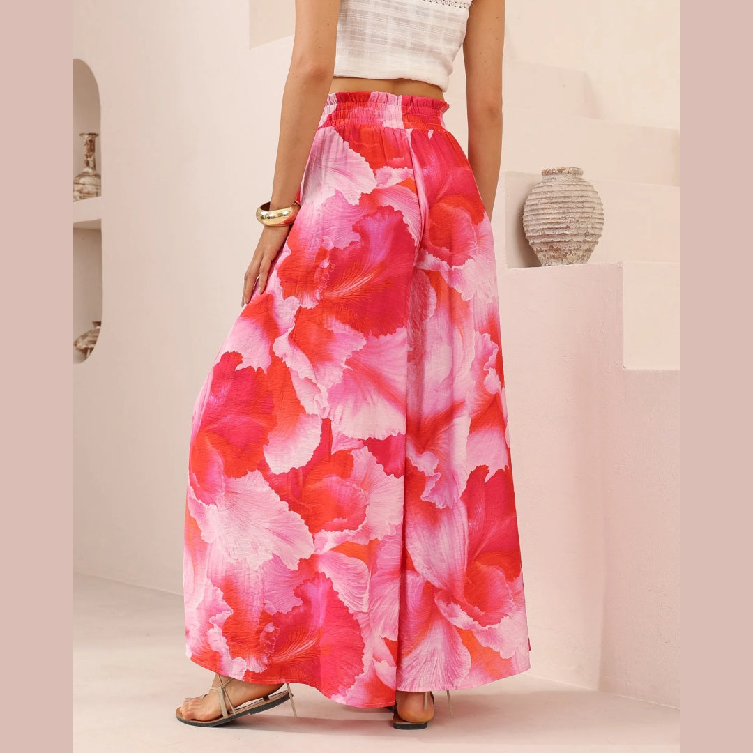 Gabrielle Culotte Pant - Pink Floral