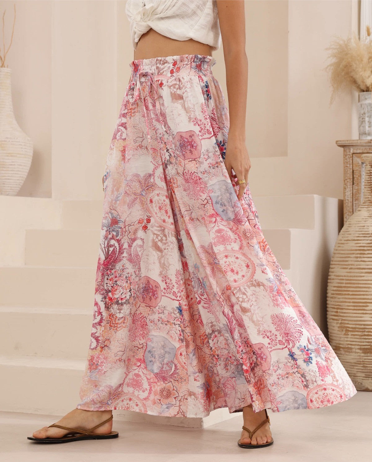 Gabrielle Culotte Pant - Paisley Pink