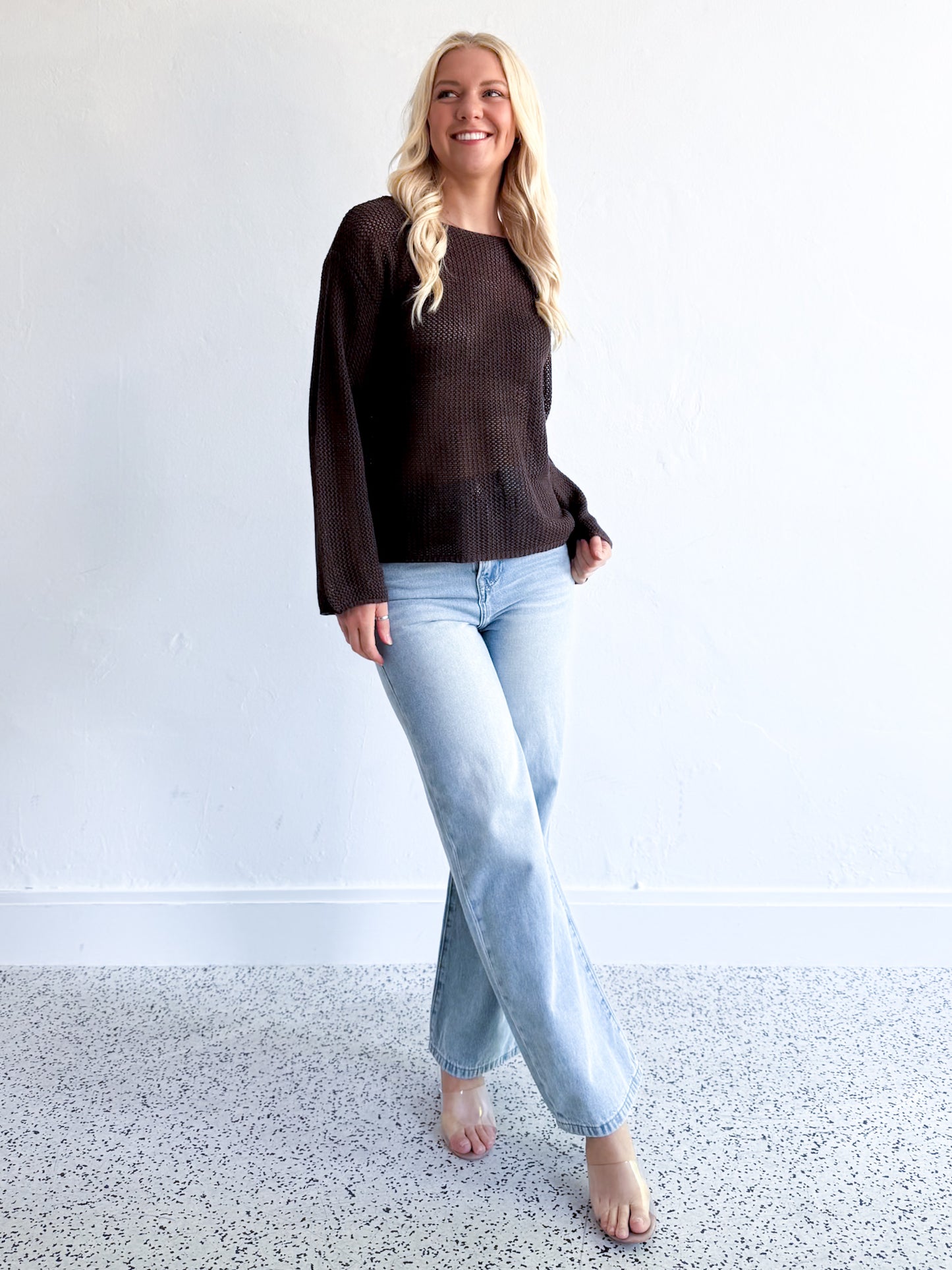 Greta Knit Jumper - Chocolate