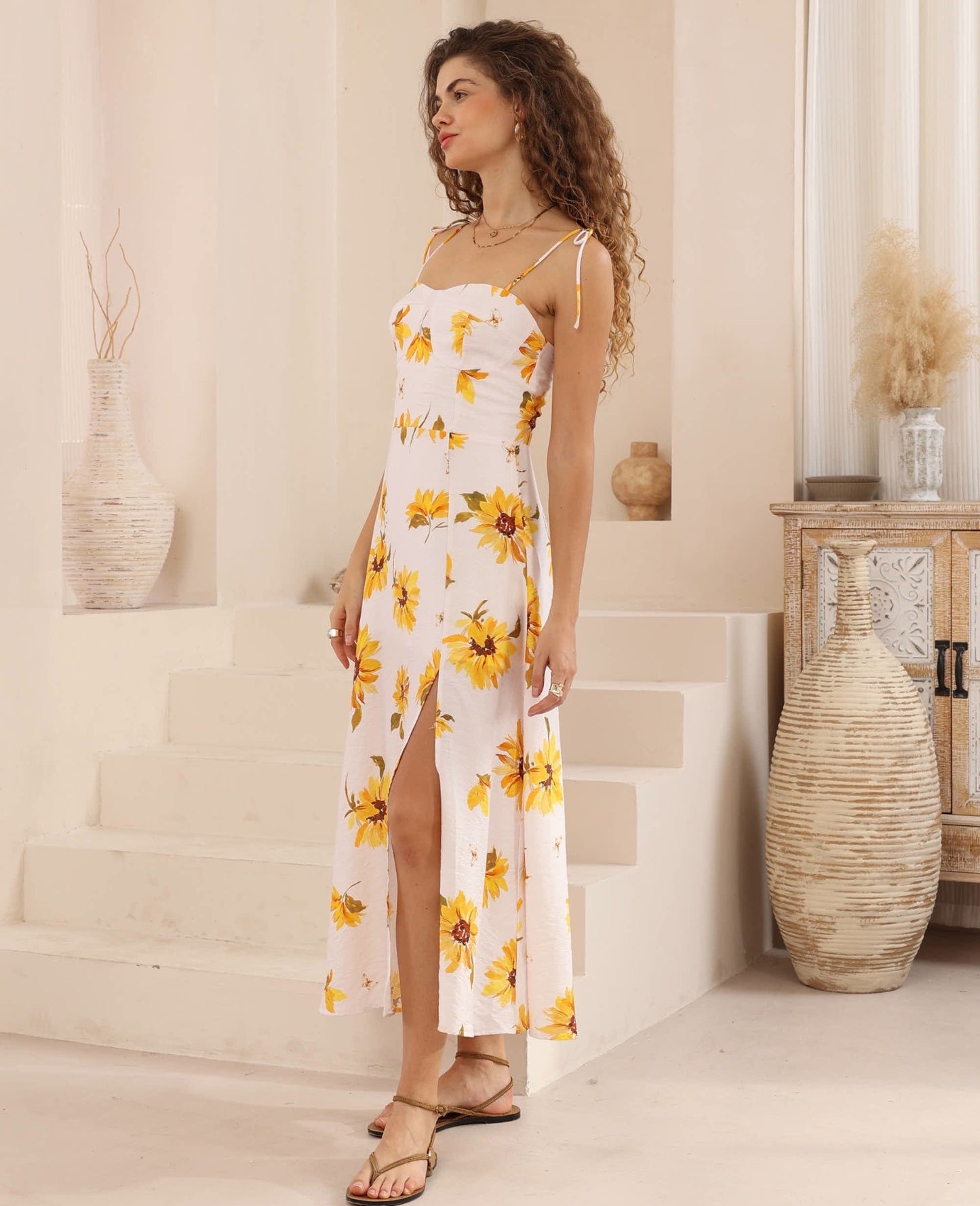 Greta Dress - Sunflower Print