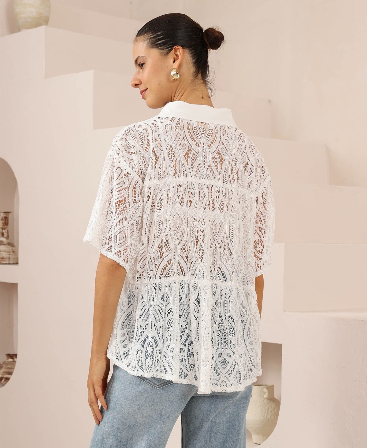 Gypsy Lace Shirt - White