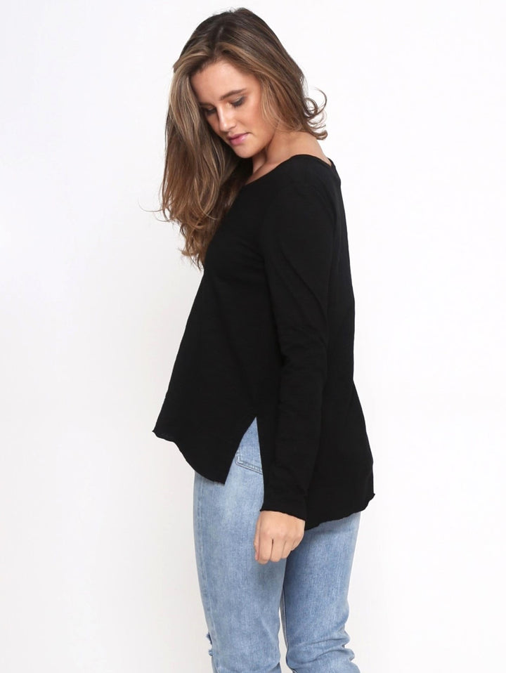 Jess Long Sleeve Tee - Black