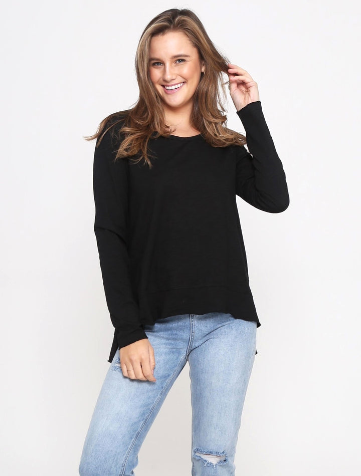 Jess Long Sleeve Tee - Black