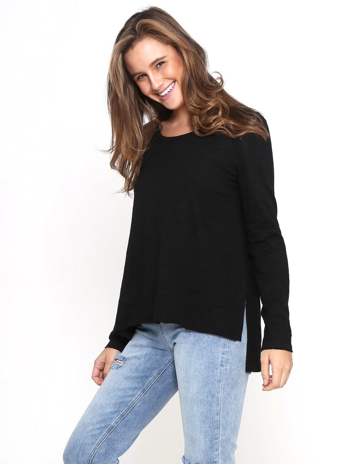 Jess Long Sleeve Tee - Black
