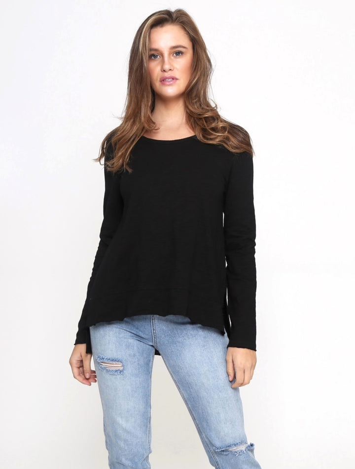Jess Long Sleeve Tee - Black