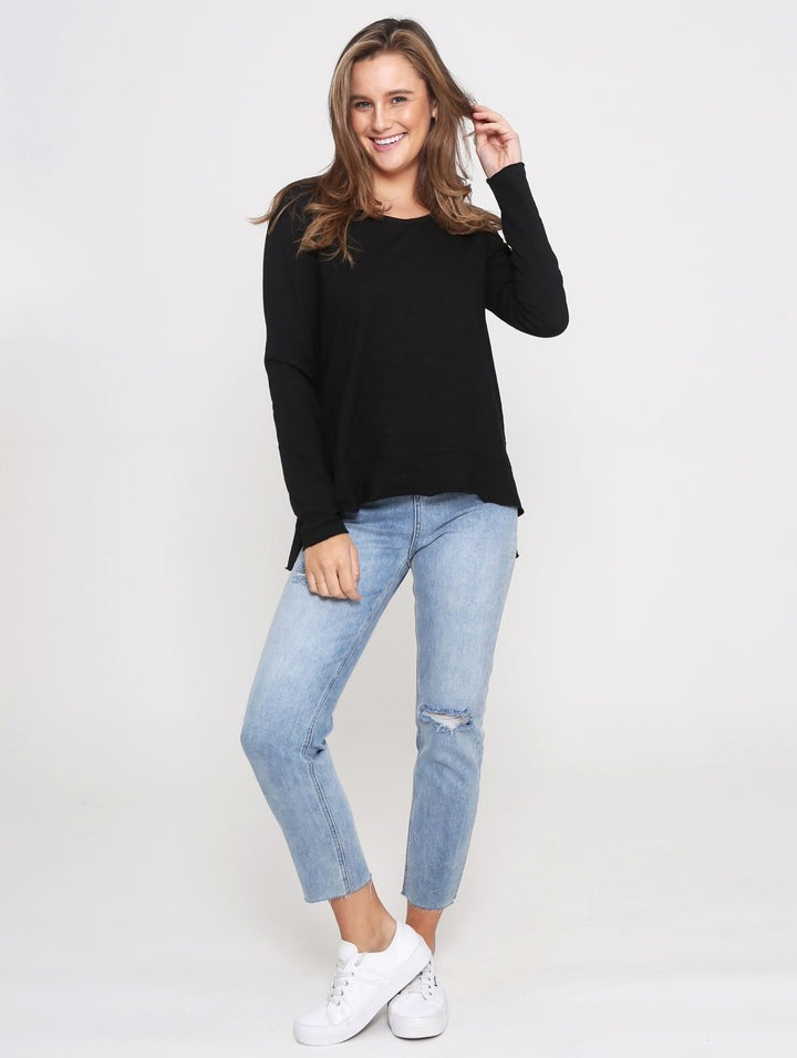 Jess Long Sleeve Tee - Black