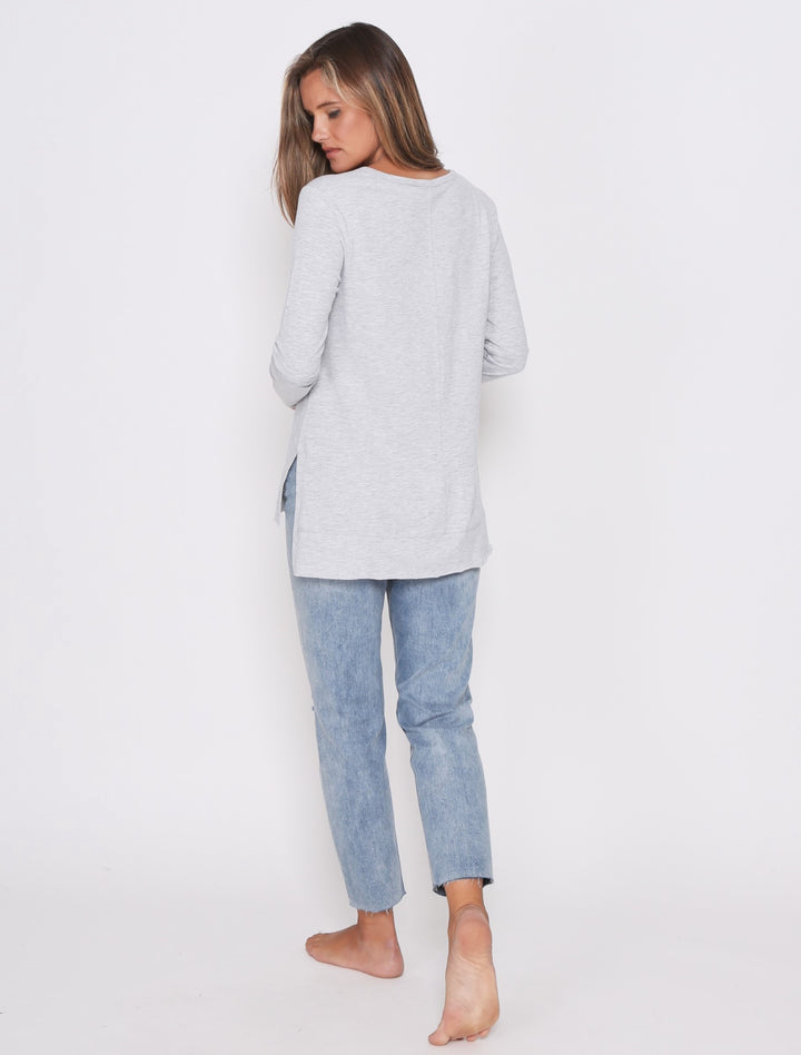 Jess Long Sleeve Tee - Grey