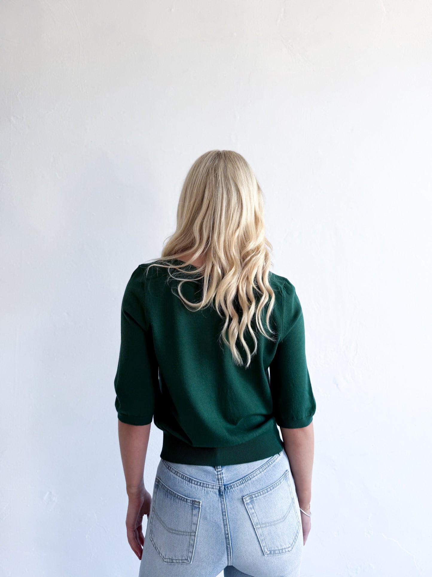 Lainy Knit Top - Forest Green