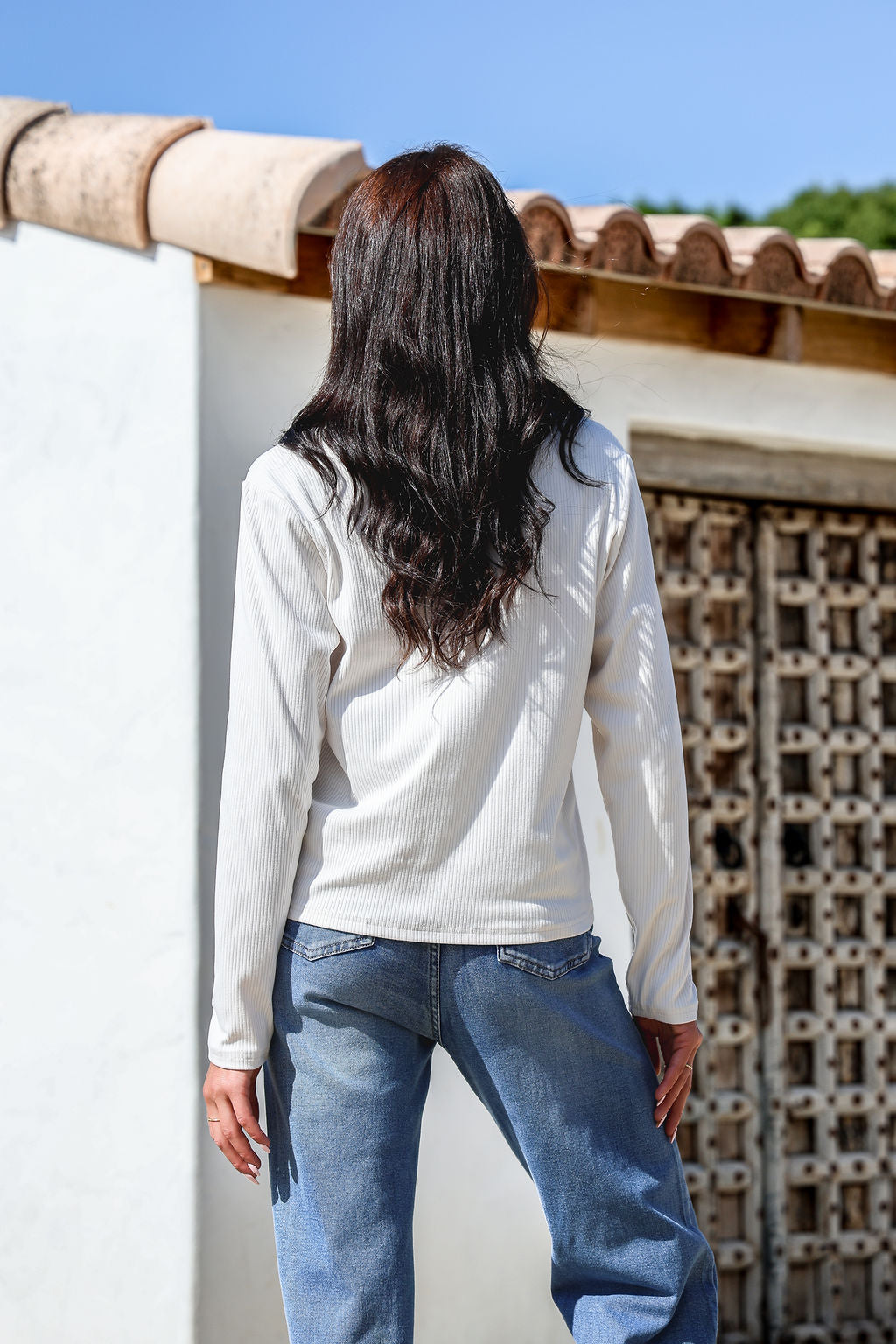 Lucca Tie Top - Cream