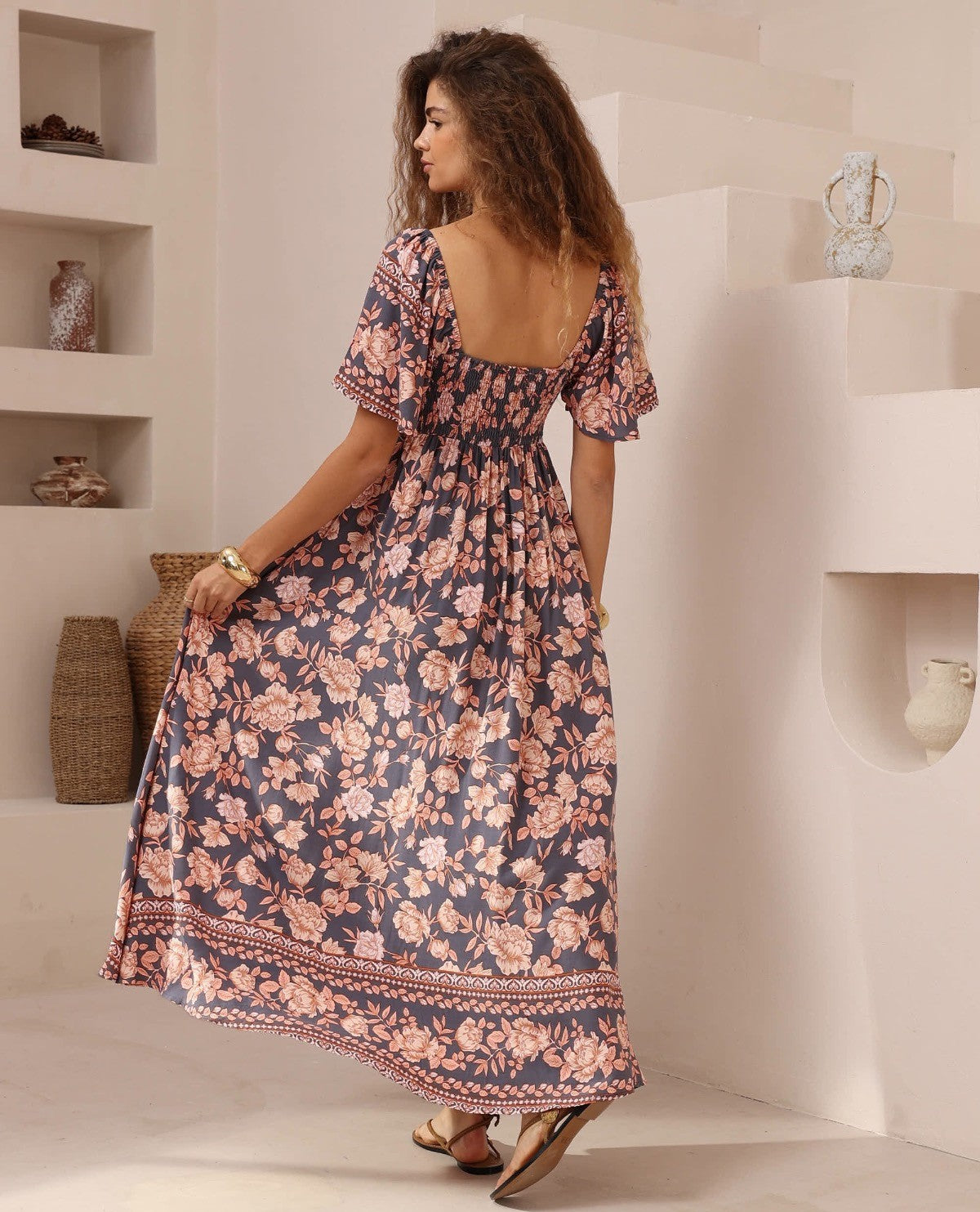 Lyla Maxi Dress - Navy Floral
