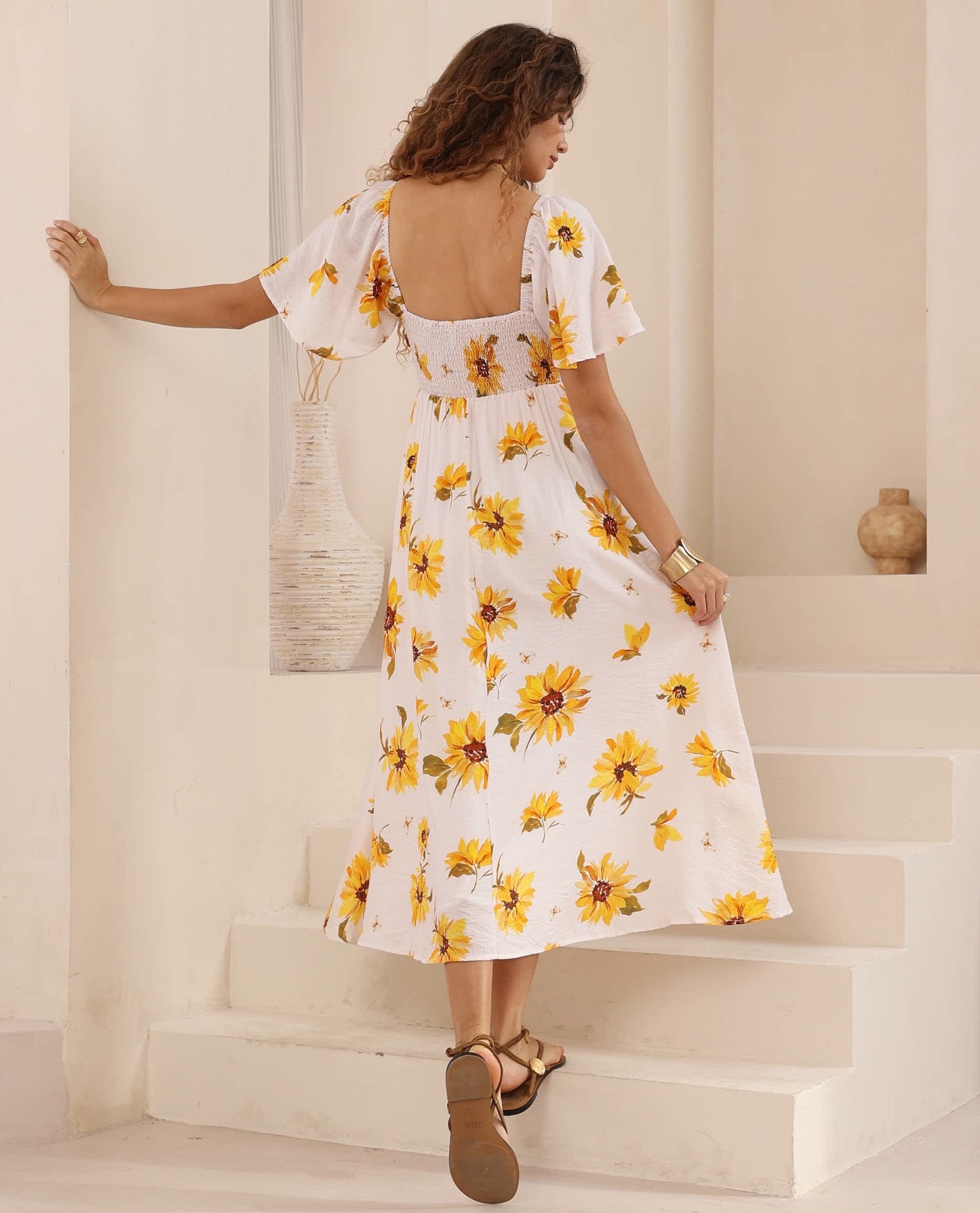 Lyla Maxi Dress - Sunflower Print
