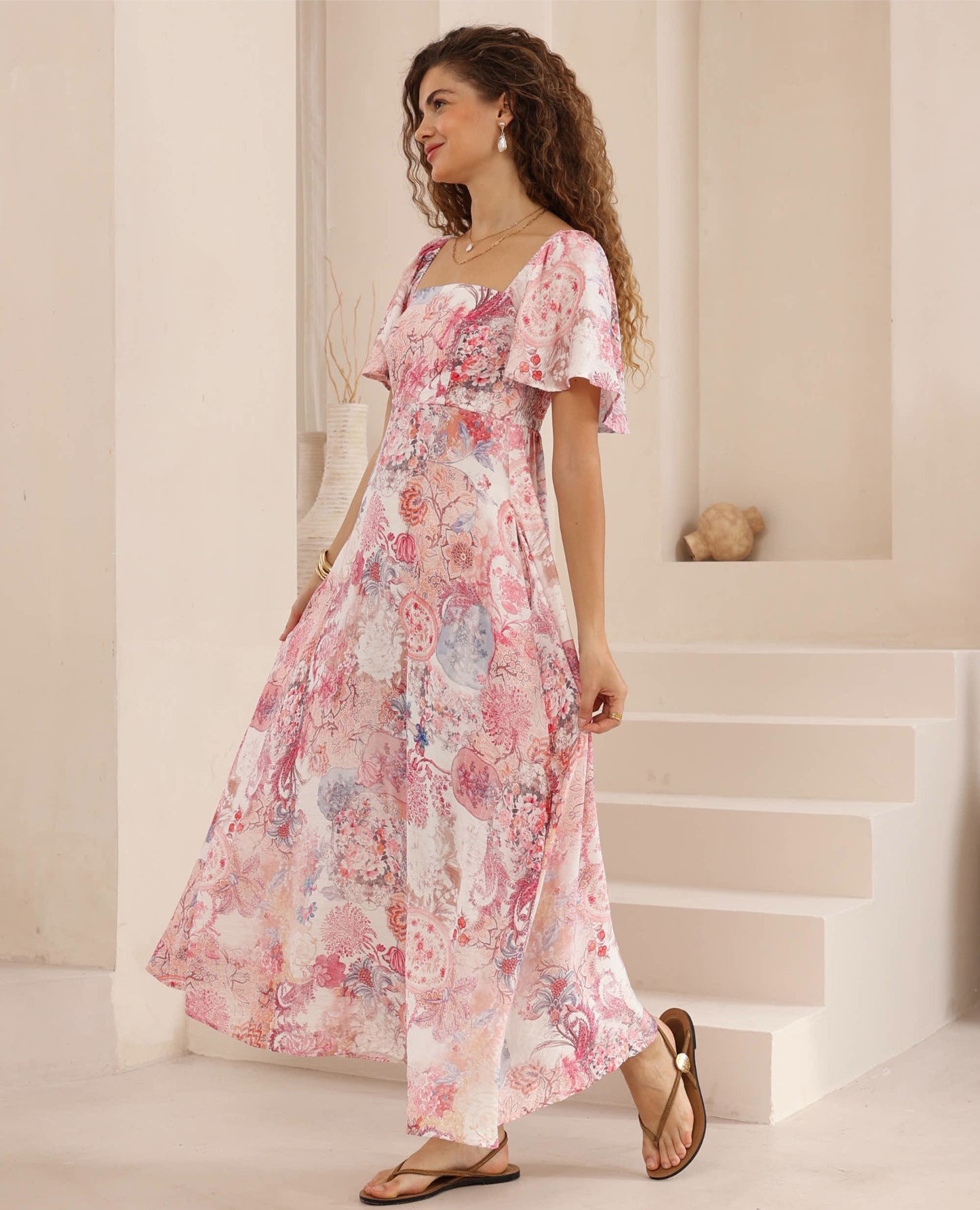 Lyla Maxi Dress - Paisley Pink