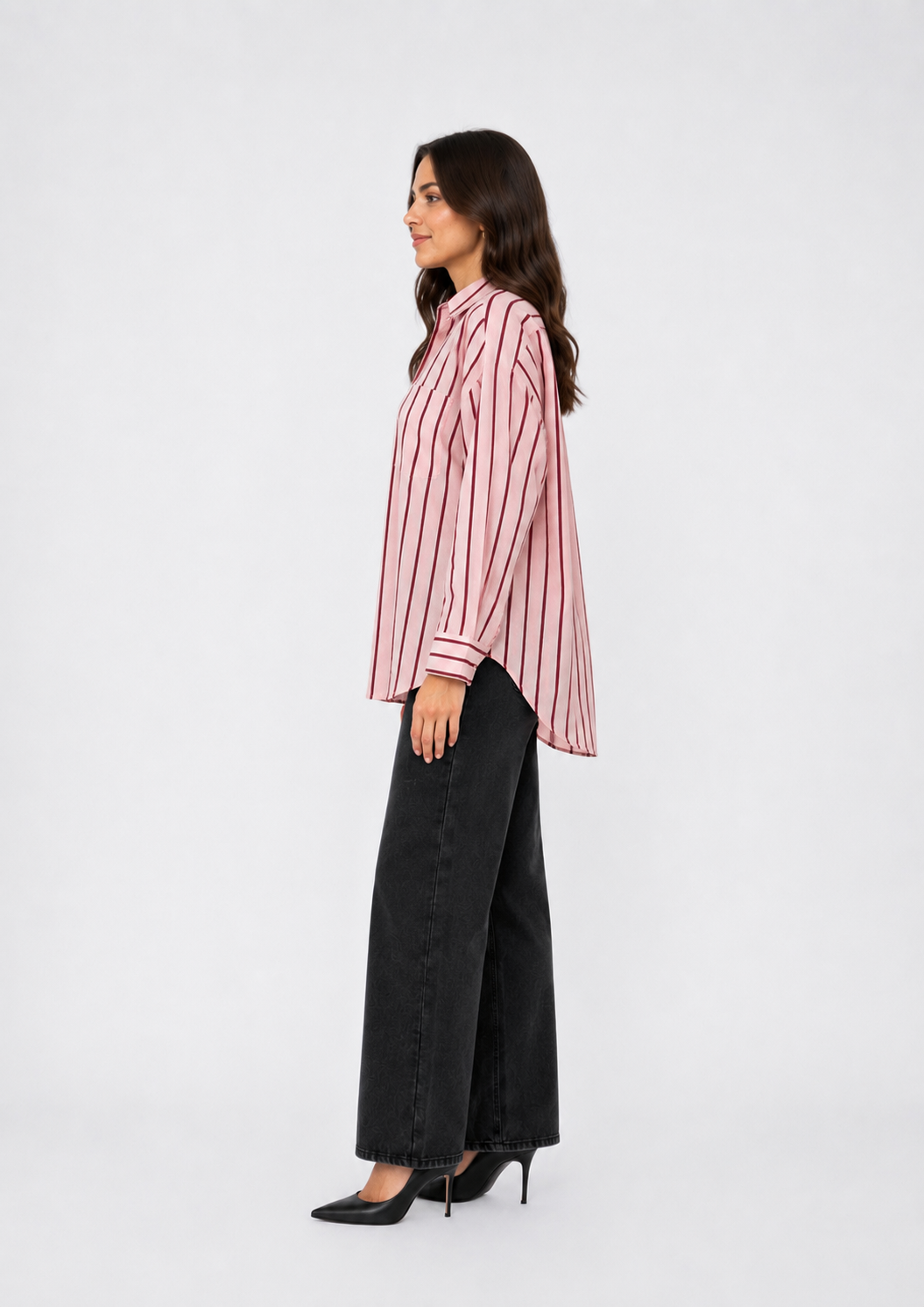 Maddison Stripe Shirt - Pink