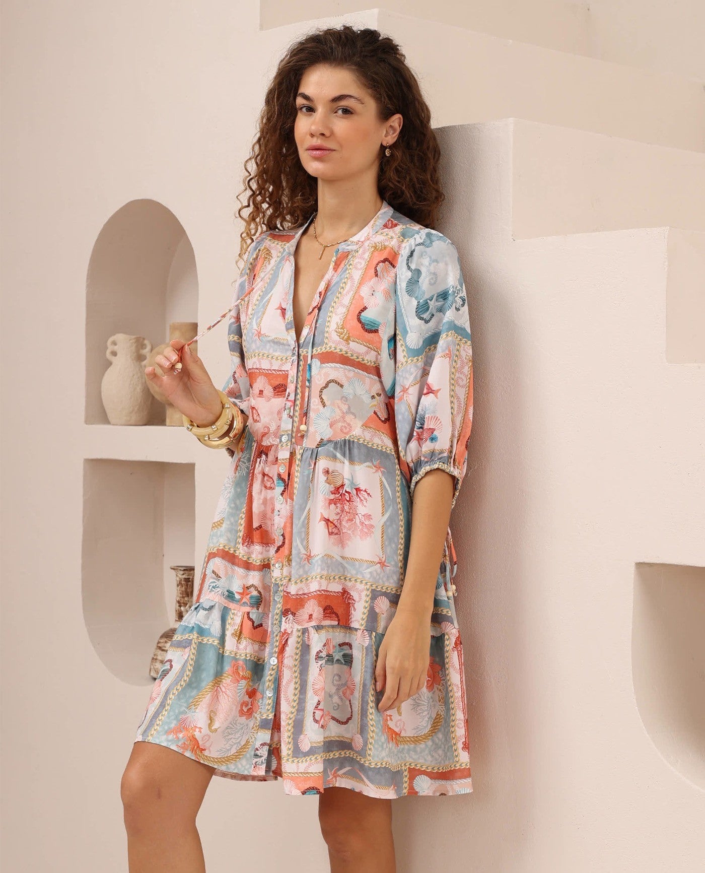 Marcia Babydoll Dress- Under The Sea