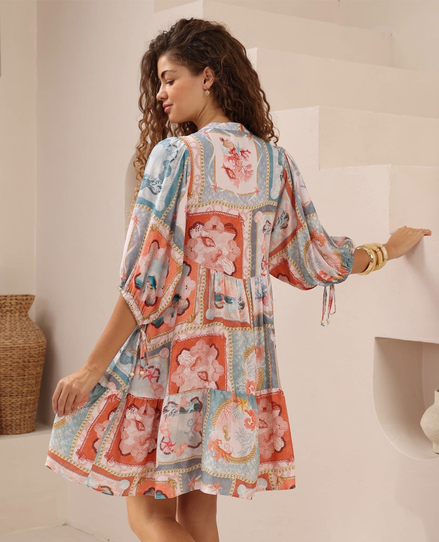 Marcia Babydoll Dress- Under The Sea