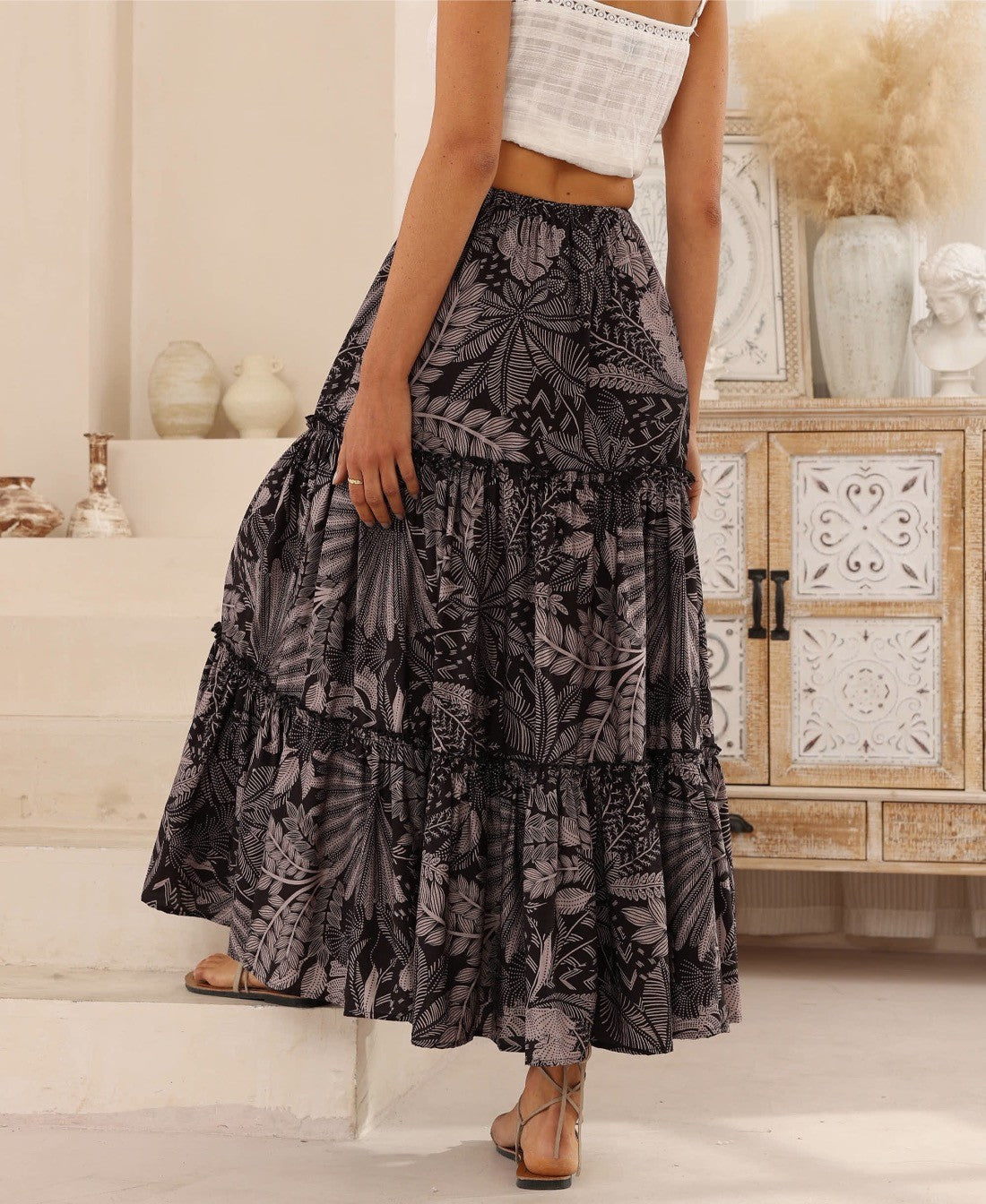 Miley Maxi Skirt - Caribbean Print
