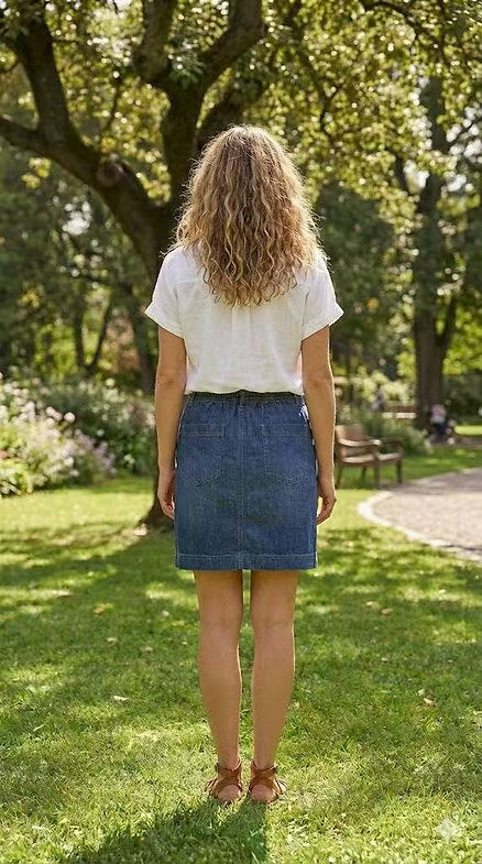 Nixon Denim Skirt - Mid Blue