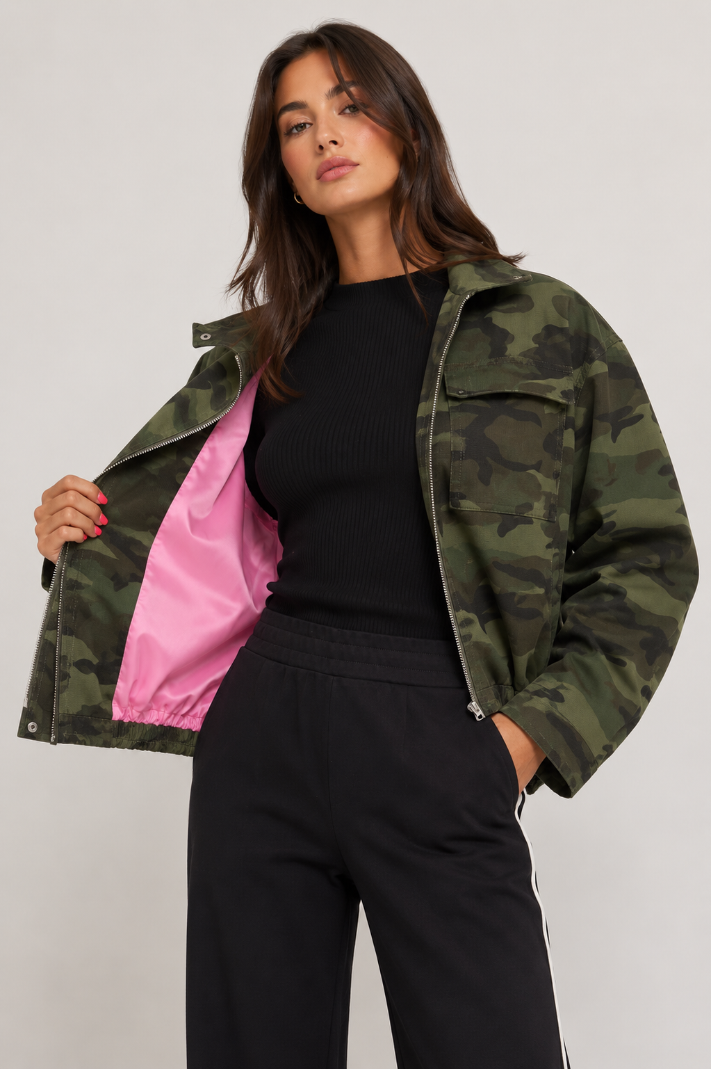Paige Camo Bomber Jacket