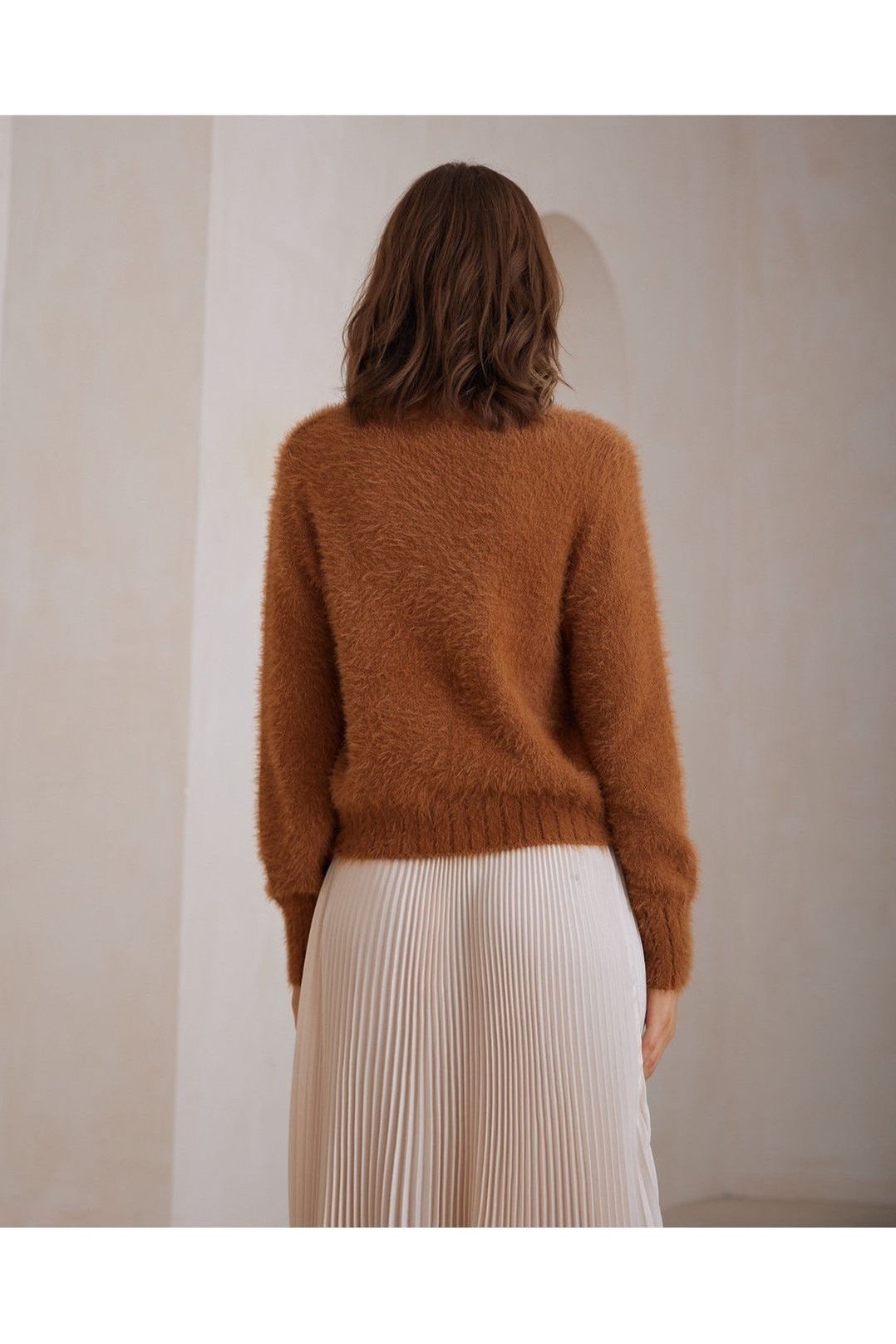 Paisley Crop Jumper - Rust