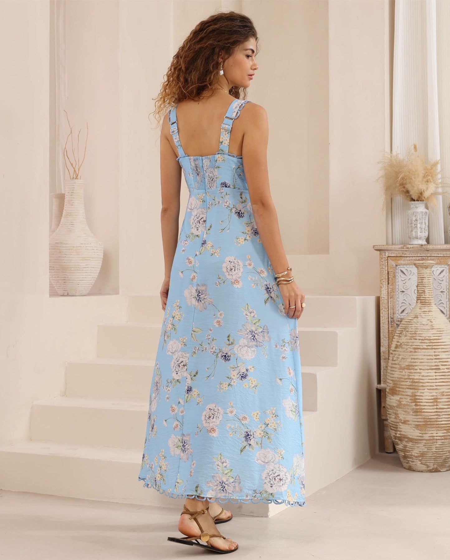 Sadie Maxi Dress - Blue Floral