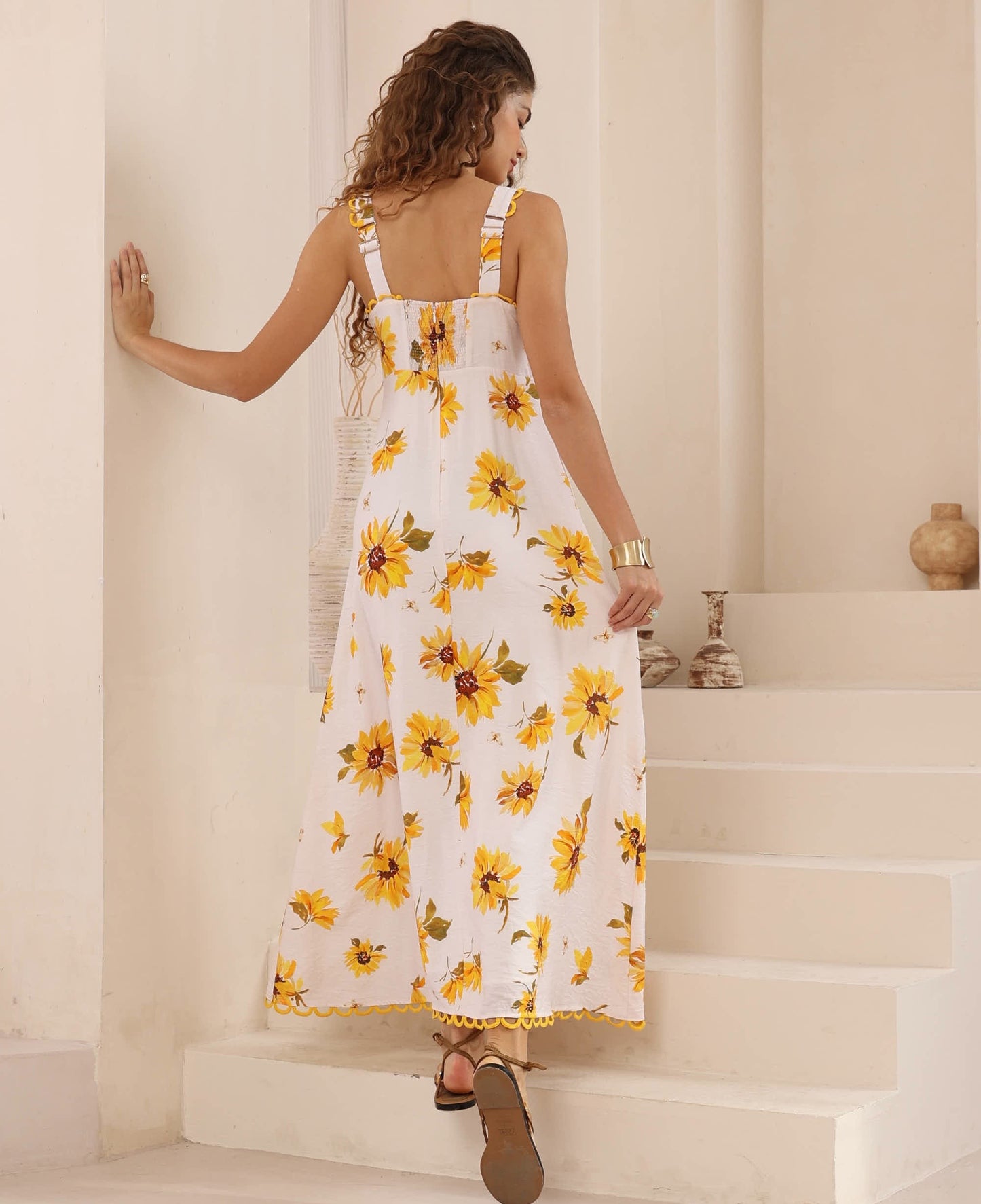 Sadie Maxi Dress - Sunflower Print