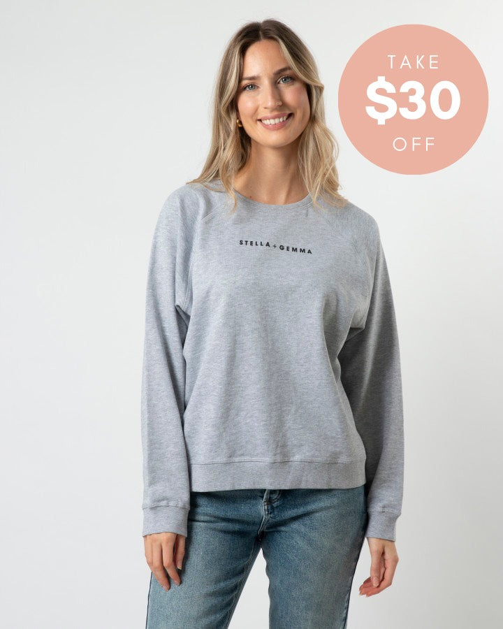 Stella & Gemma Logo Sweater - Grey