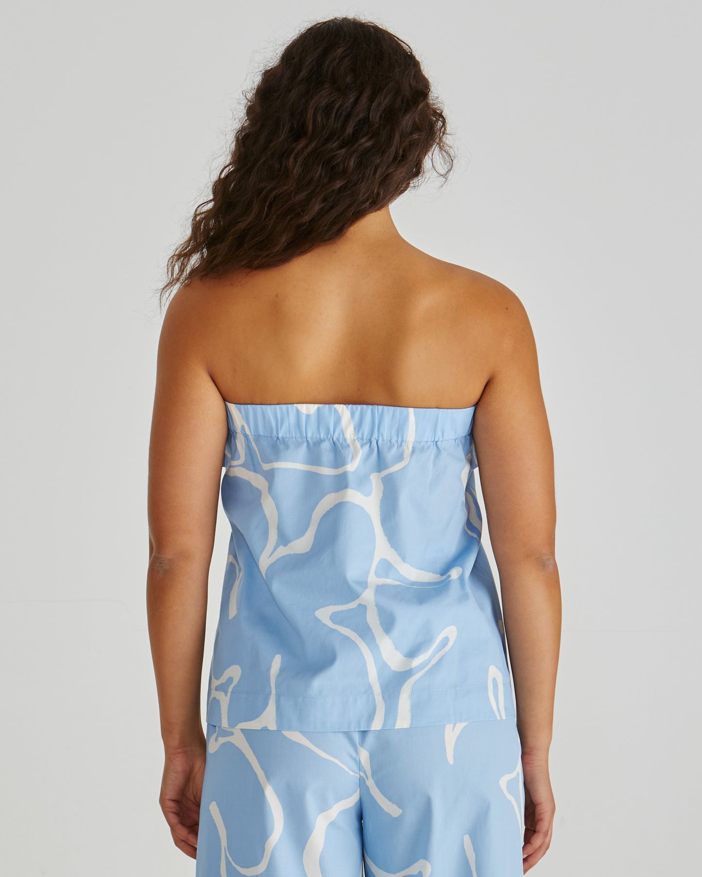 Tilda Strapless Top - Blue