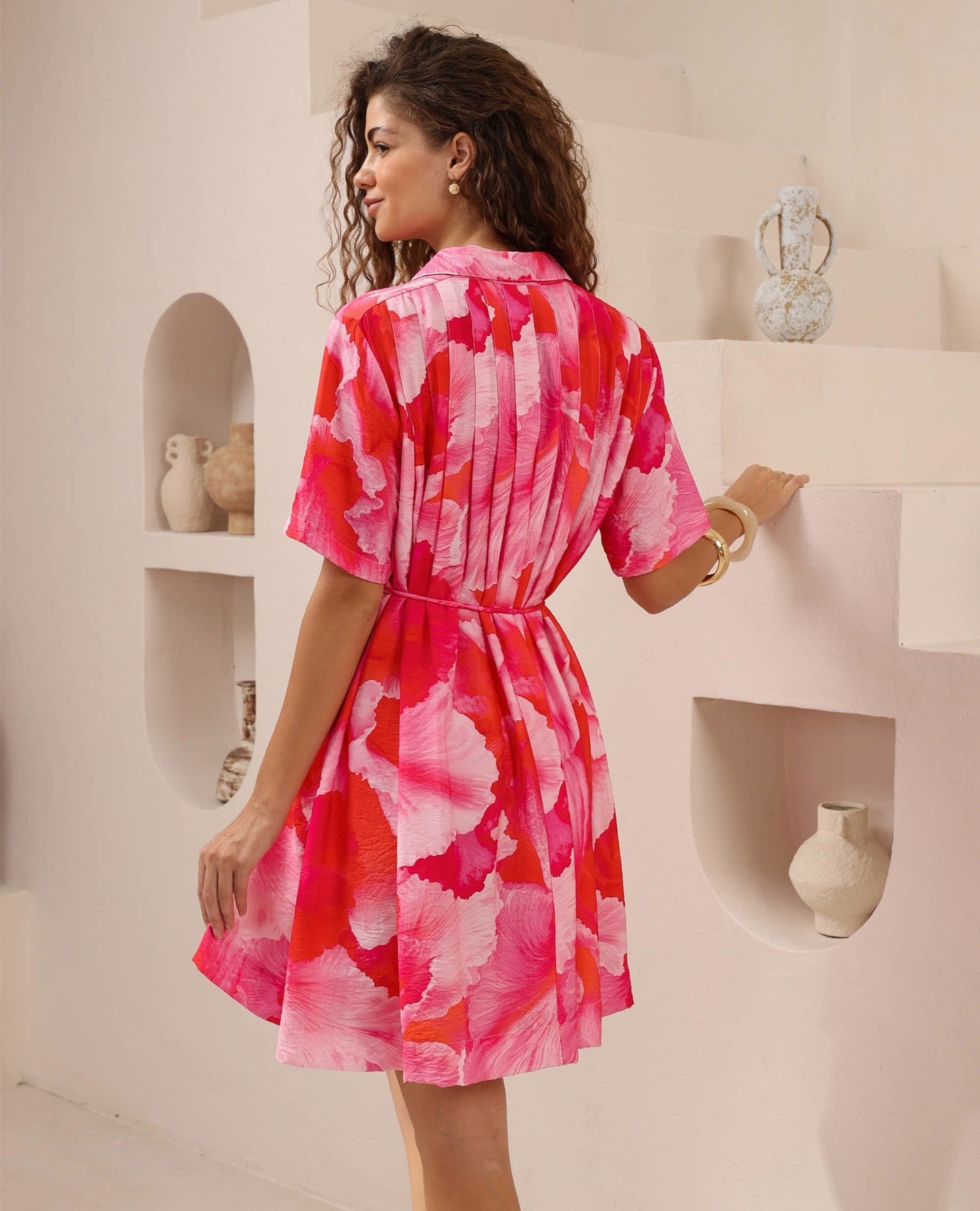 Zoe Dress - Pink Print
