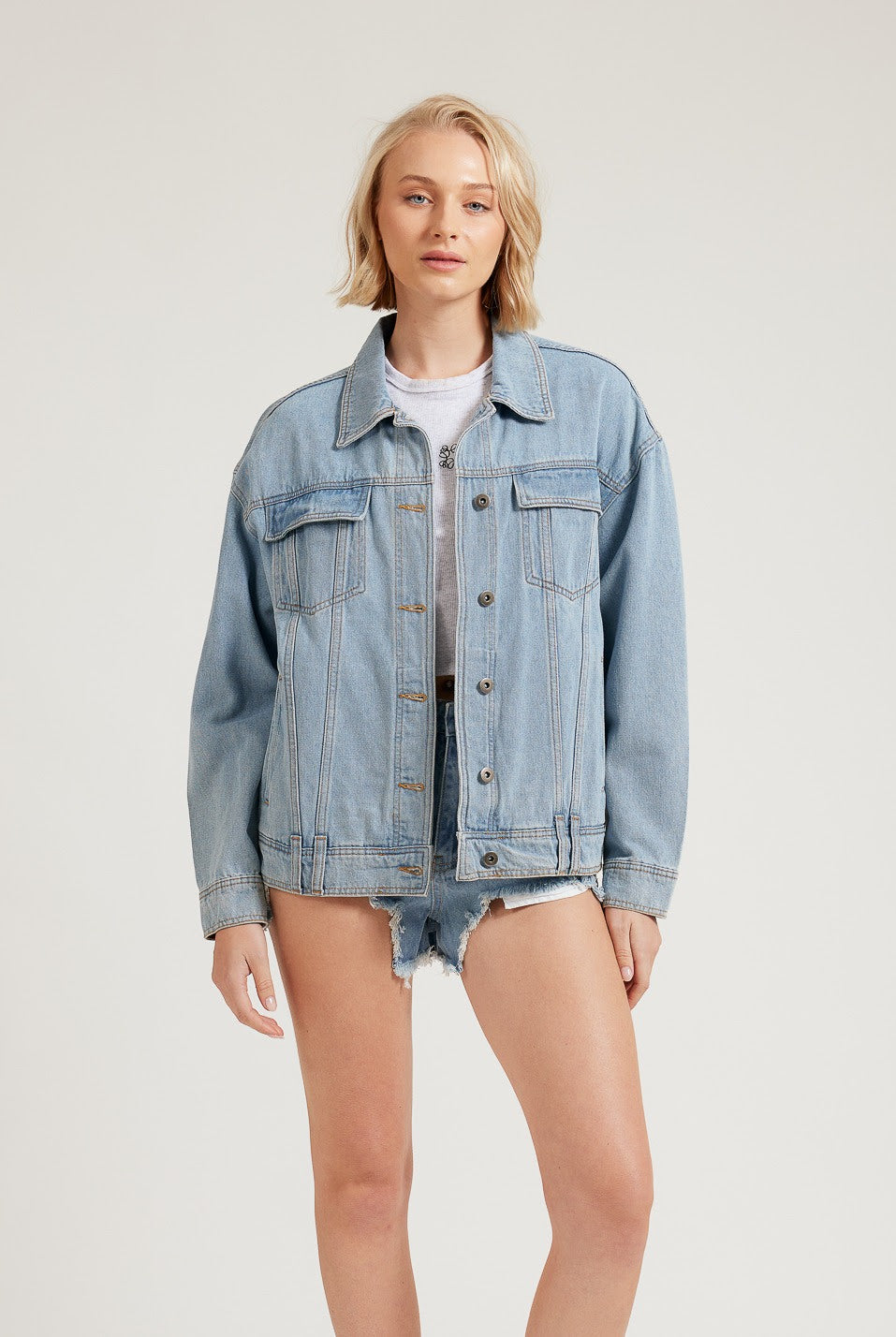 Zoya Denim Jacket - Light Blue