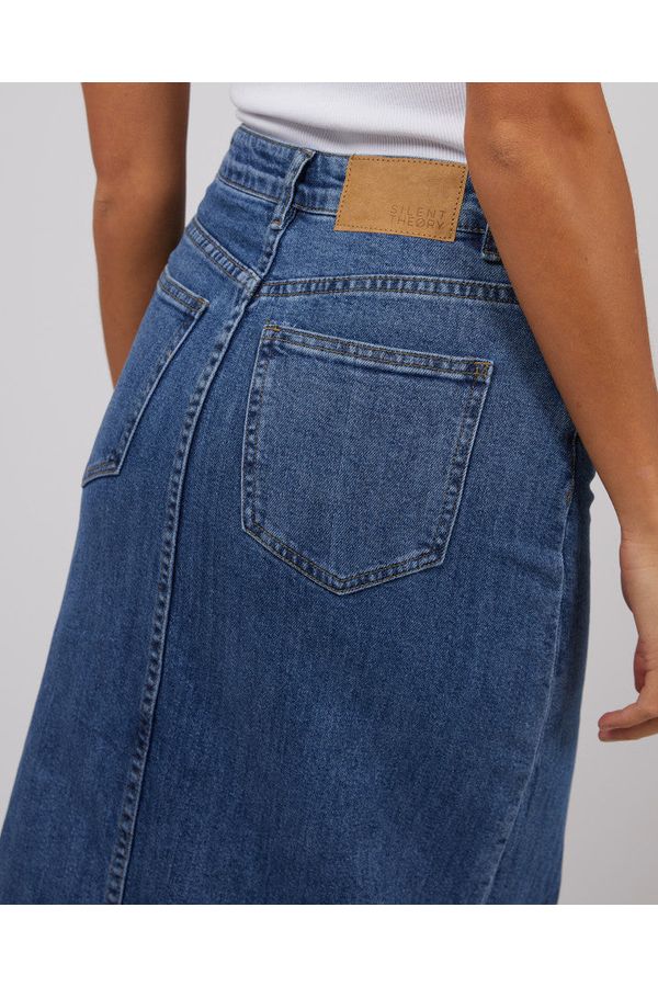 Eva Comfort Maxi Skirt - Mid Blue