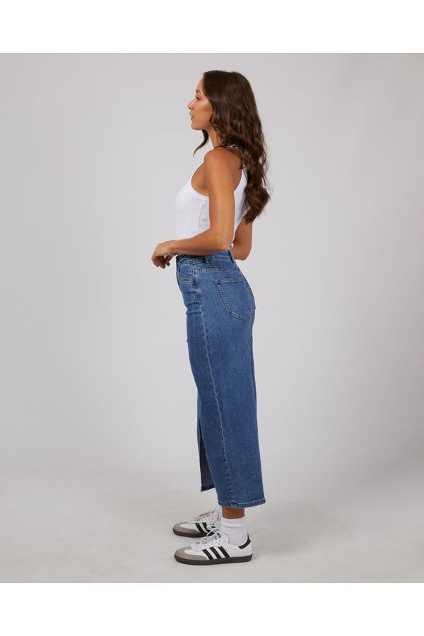 Eva Comfort Maxi Skirt - Mid Blue