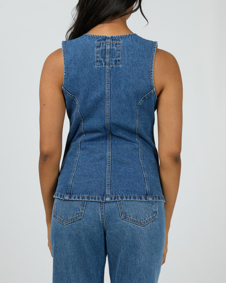 Lena Denim Vest - Heritage Blue
